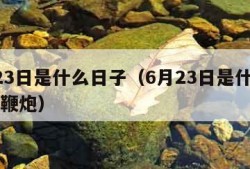 6月23日是什么日子（6月23日是什么日子放鞭炮）