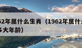 1962年属什么生肖（1962年属什么生肖多大年龄）