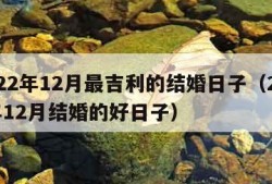 2022年12月最吉利的结婚日子（2022年12月结婚的好日子）